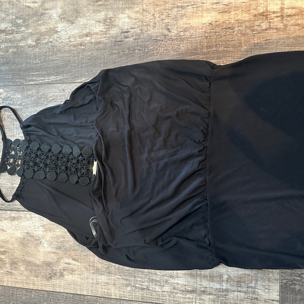 Elegant Black Halter Dress-NWOT